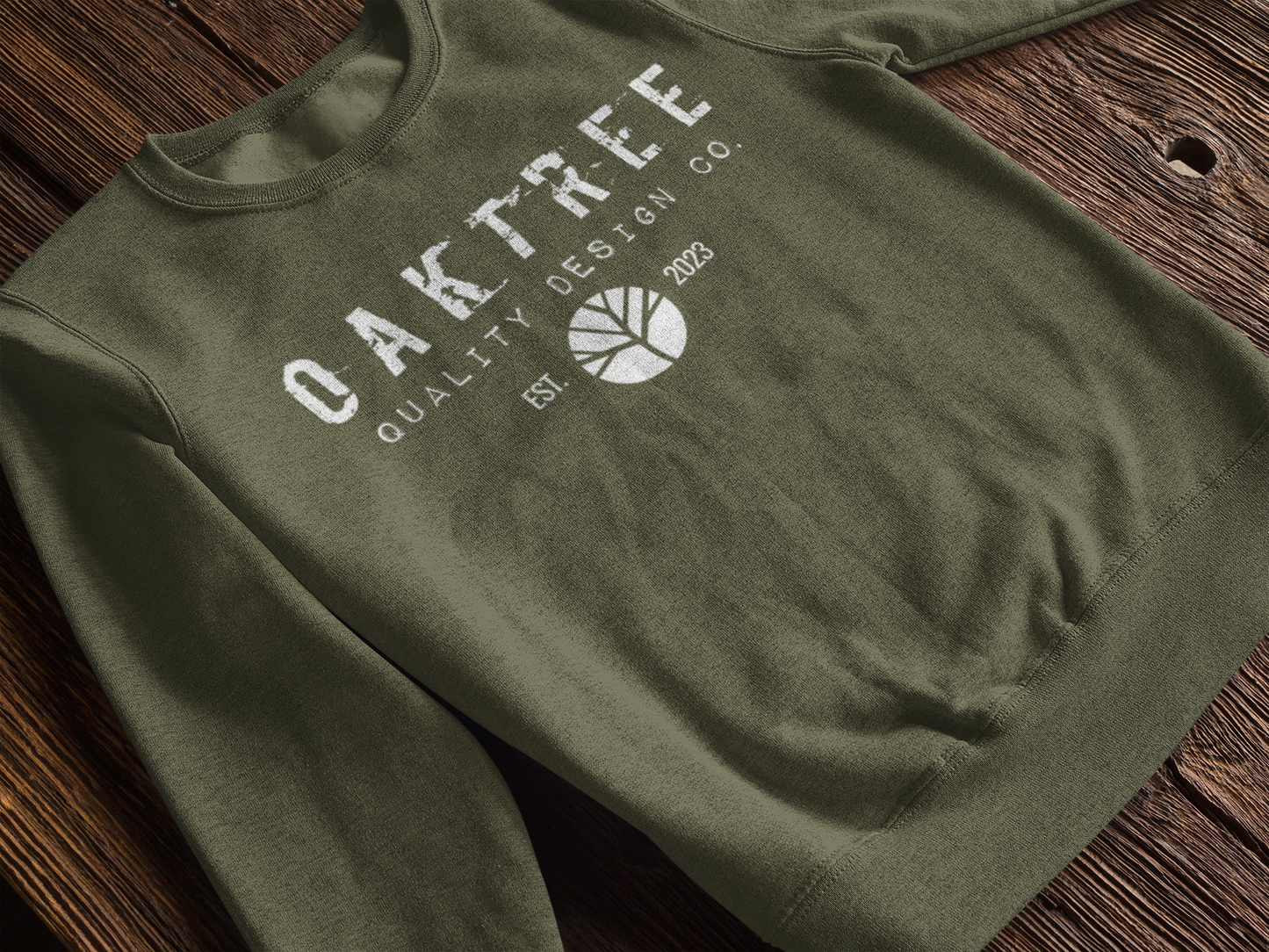 The Original Oak Crewneck-Minimal Stretch-Midweight Full Logo