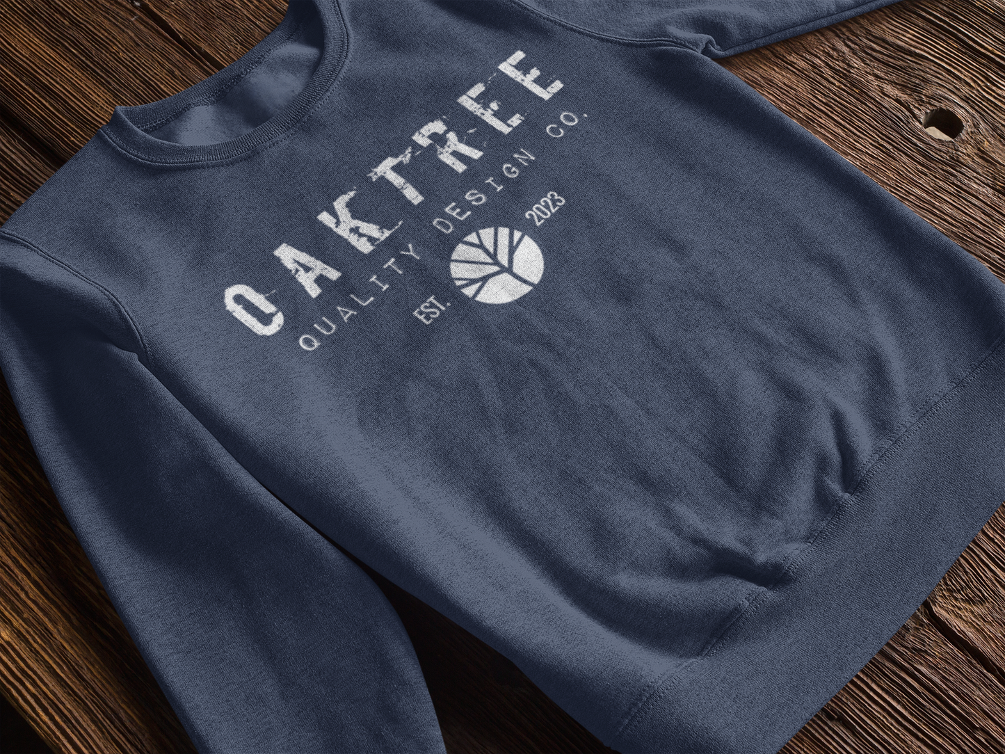The Original Oak Crewneck-Minimal Stretch-Midweight Full Logo