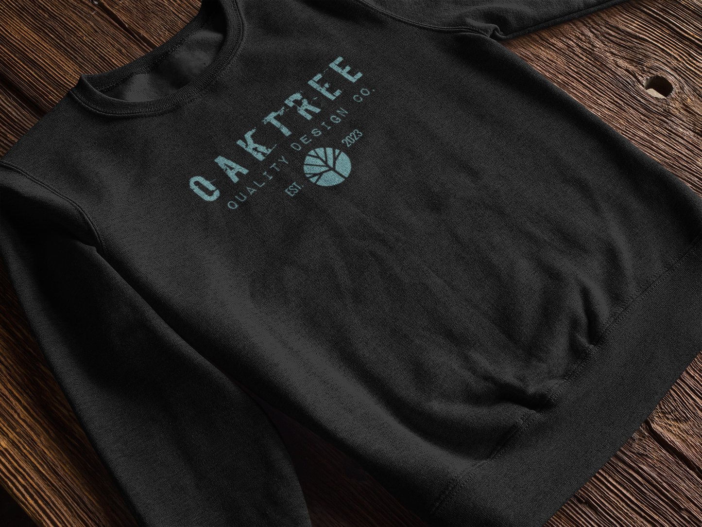 The Original Oak Crewneck-Minimal Stretch-Midweight Full Logo